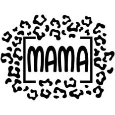 Mama leopard Print Frame