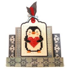 Card Step Penguin Stitched Tag