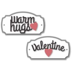 Labels Pair Valentine Warm Hugs