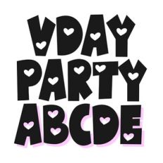 BFC Vday Party Block Valentine's Day Font