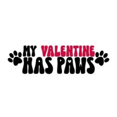 My Valentine Has Paws Retro