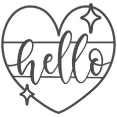 Hello Heart Sparkle Retro