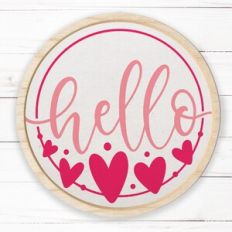 Hello Heart Modern Round Frame