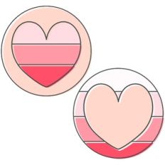 Heart Ombre Round Frame
