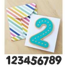 number birthday card and envelope 1-9