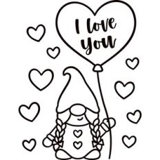 Valentine Gnome Girl