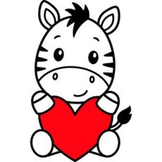 Zebra With Heart