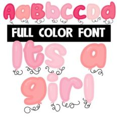 Its a Girl Color Font