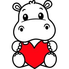 Hippo With Heart