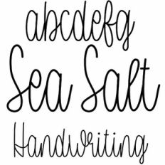 sea salt handwriting font