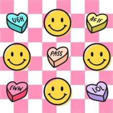 Retro Smiley Face Valentines