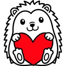 Hedgehog With Heart