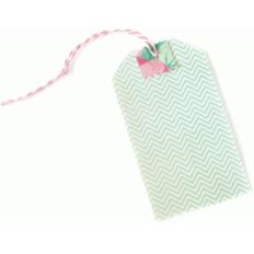 classic tag with pinked edge