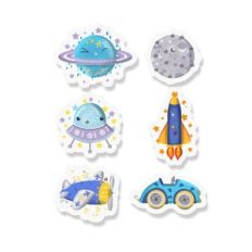 Planet and Vehicle Space Stickers