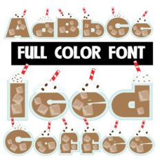 Iced Coffee Color Font