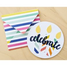 celebrate candle card and envelope