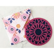 circle flower card and envelope