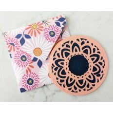 circle flower card and envelope