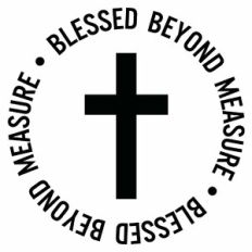 Blessed Beyond Measure Cross Quote Circle