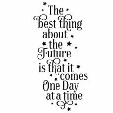 The Best Thing About The Future Is That It Comes One Day At A Time Quo