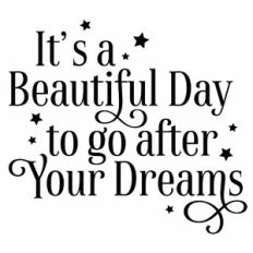 It's A Beautiful Day To Go After Your Dreams Quote