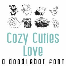Cozy Cuties - Love Doodlebat Font