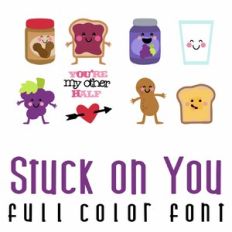 Stuck on You Full Color Font