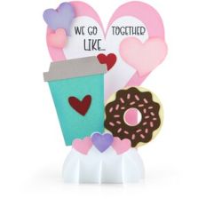 5x7 Grid Box Card Valentine Donut Coffee