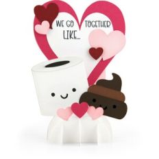 5x7 Grid Box Card Valentine Toilet Paper