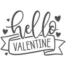 Hello Valentine Banner