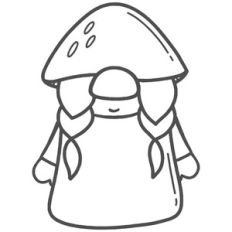 Mushroom Gnome Girl