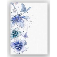 Winter Flowers with Butterfly Card