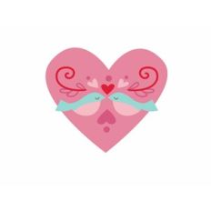 Love birds heart