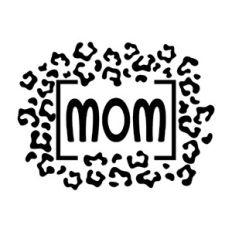 Mom leopard Print Frame