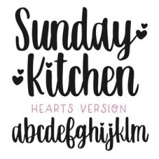 BFC Sunday Kitchen Valentine's Day Version Cursive Font