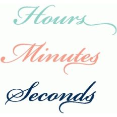 set of 3 time words