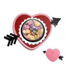 Valentine Heart Dome Candy Card Pull Tab