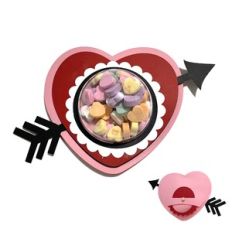 Valentine Heart Dome Candy Card Dial Back