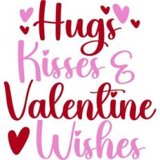 Hugs Kisses Valentine Wishes