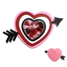 Valentine with Heart Dome Candy Holder Pull Tab