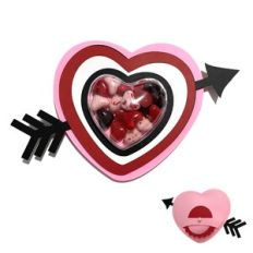 Valentine with Heart Dome Candy Holder Dial Back