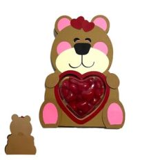 Teddy Bear with Heart Dome Candy Holder Pull Tab