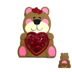 Teddy Bear with Heart Dome Candy Holder Dial Back