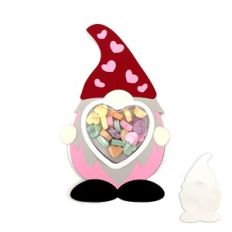 Valentine Gnome with Heart Dome Candy Pull Tab