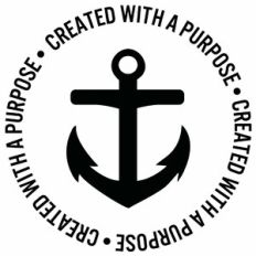 Created With A Purpose Anchor Circle Quote