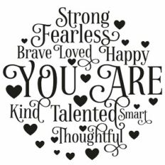 You Are Circle Affirmations Word Wall Art