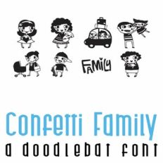 Confetti Family Doodlebat Font