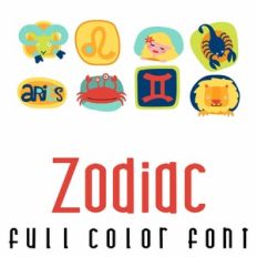 Zodiac Full Color Font