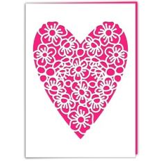 Apple Blossom Heart Card