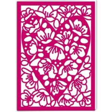 Blossoming Cherry Heart Card